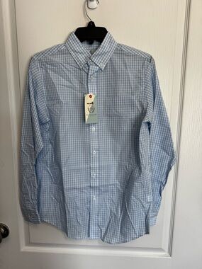 Class Club Light Blue Gingham Button-Down Shirt - Men